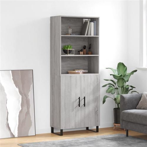 Vidaxl Gris Buffet Haut - Sonoma - Image 3