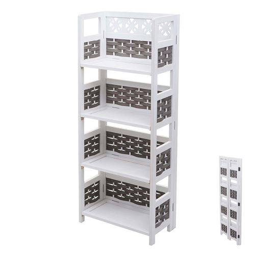 Mendler Blanc Étagère Pliante - Image 2