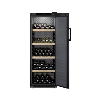 Cave a vin de vieillissement GrandCru, 196 bouteilles type Bordeaux, hauteur 168cm, largeur 60cm. Porte pleine, 4 clayettes en bois, affichage tactile digital en facade.