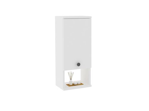 Meuble De Salle De Bain En Bois ""mis"" - 30 X 21 X 71 Cm - Blanc