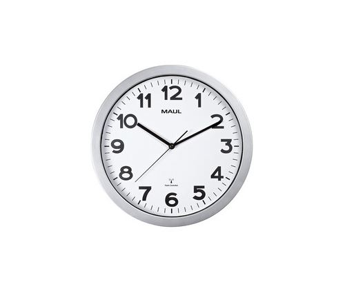 MAUL Horloge murale radioguidée MAULstep, argent