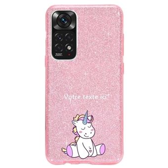 Coque Taperso Pour Xiaomi Redmi Note Pro Paillette Rose Motif