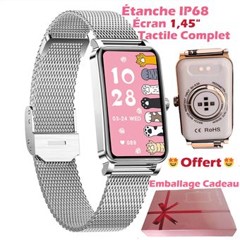 Smart Watch Montre ConnectÃ©e Femme Bracelet Argent LIGE Montre