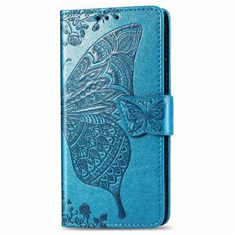 Coque pour Samsung Galaxy S20 Ultra Etui en PU avec Porte Cartes Papillon Portefeuille Magnétique ZURSANA Bleu - 1
