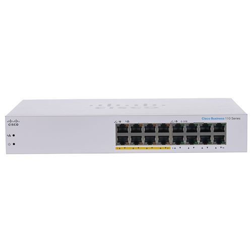 Cisco CBS110 Unmanaged L2 Gigabit Ethernet (10/100/1000) Power over Ethernet (PoE) 1U Grey