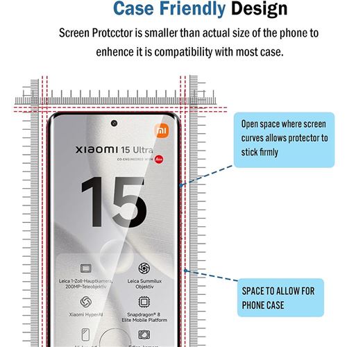 Protection Écran Verre Trempé 9H Pour Xiaomi 15 Ultra - 2+2 Pièces 3D Couverture Complète