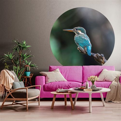 WallArt Papier peint cercle The Kingfisher 142,5 cm