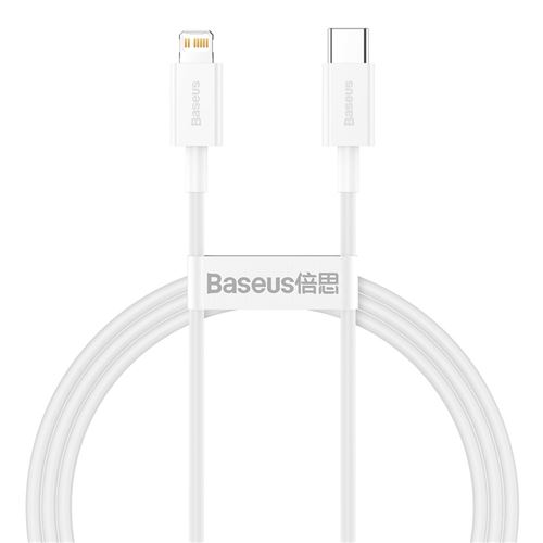 Câble Lightning vers Type C 1M Baseus Superior Series Blanc