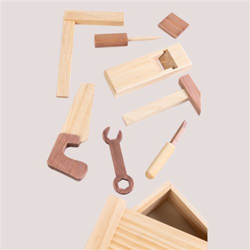SKLUM Boîte à outils en bois pour enfants Decker NATUREL