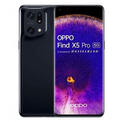 OPPO Find X5 Pro 5G 12Go 256Go Noir AU Chargeur avec Adaptateur AU vers FR