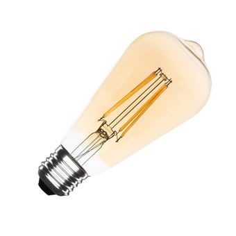TechBrey Ampoule LED Filament E27 8W 750 lm Dimmable ST64 Gold No Flicker 2700K Blanc chaud - 1