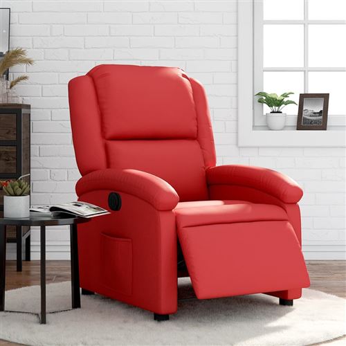 Vidaxl Rouge Fauteuil Inclinable Électrique Similicuir - Image 3
