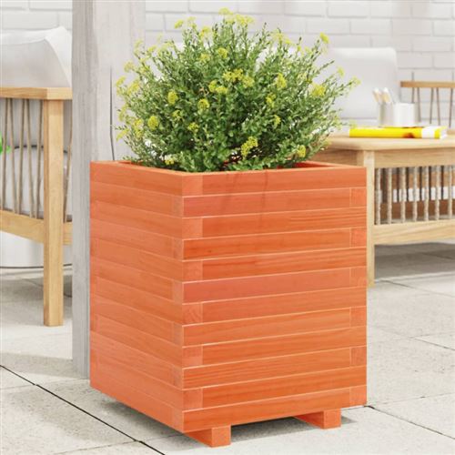 Vidaxl Marron Jardinière Bois De Pin 40X40x49,5 Cm Cire - Image 3