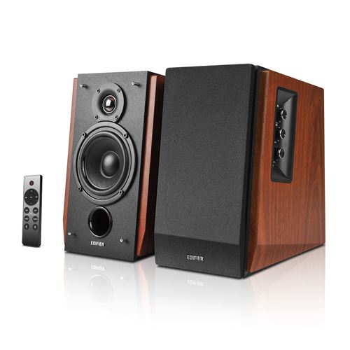 Edifier R1700Bts Active Bluetooth Speakers – Bluetooth V5.0, 2.0 Wireless Near Field – 66W Rms With Subwoofer Output – Brun (Remis À Neuf Certifié)