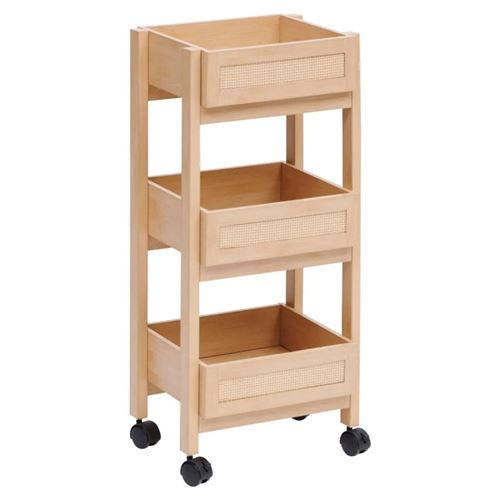 Non Communiqué Beige Desserte 3 Niveaux Cane Cannage 5Five