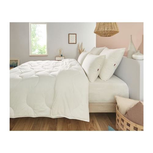 DODO Couette 2 personnes Champs de Lin 240 x 260 cm 450 g/m² Thermolite Lin Protect