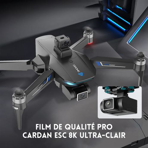 Drone Hytobp Drone S179 4K FPV WiFi Moteur sans balais Évitement  d'obstacles à 360°avec 2 Caméras, 3 Batteries écran LCD