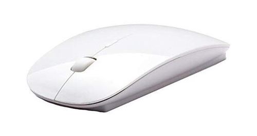 Souris Vshop® Souris Sans Fil Rechargeable Blanche Pour Ordinateur Portable, Pc, Compatible Pour Windows, Linux, Ou Mac Os.