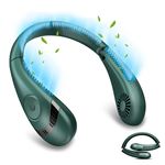 Ventilateur 5000mAh De Cou Suspendu USB, Vert