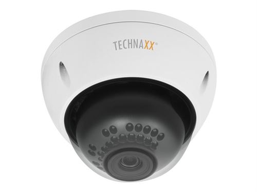 Technaxx TX-66 - Caméra de surveillance réseau - dôme - extérieur - anti-poussière / imperméable / résistant aux dégradations - couleur (Jour et nuit) - 3 MP - 2048 x 1536 - montage sur carte - Focale fixe - sans fil - Wi-Fi - LAN 10/100 - MJPEG,