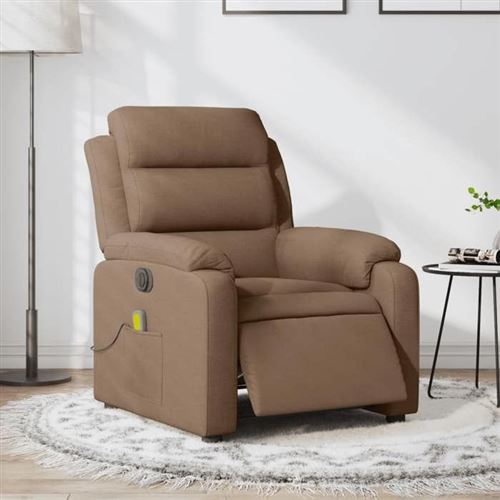 Non Communiqué Marron Vidaxl Fauteuil De Massage, Relaxation Électrique Réglable Tissu