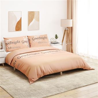 Ensemble de housse de couette rose 260x240 cm Coton - 1