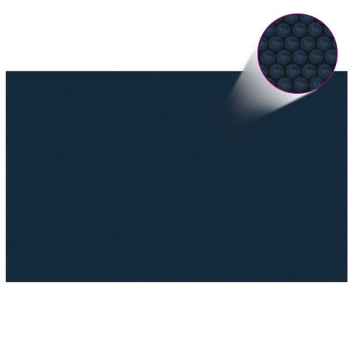 Pellicola Galleggiante Solare Pe Piscina 260x160 Cm Nero E Blu Vidaxl