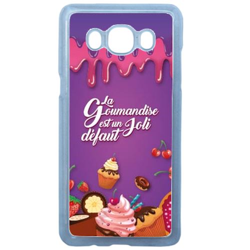 Coque La Gourmandise Est Un Joli Defaut Fond Mauve 01 Compatible Samsung Galaxy J3 2016 Transparent