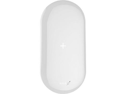 Accessoire Téléphone Mobile Batterie de recharge externe MIPOW Power Cube X2 Blanc - Batterie externe 5000 mAh sans fil Qi/Lightning/USB
