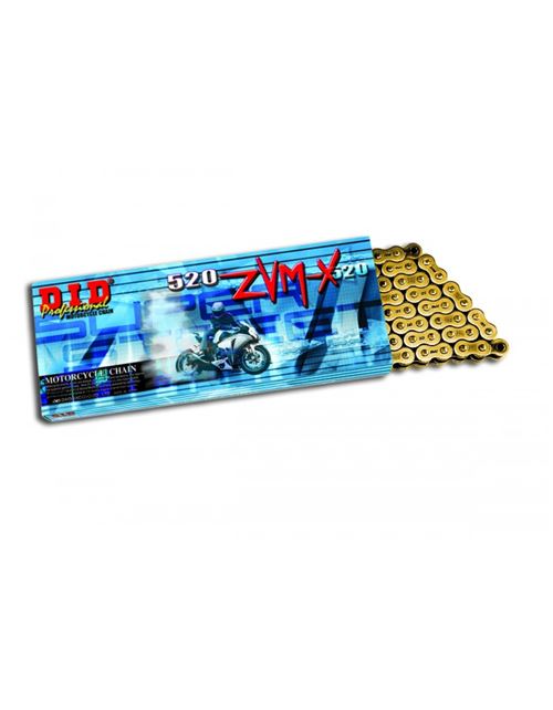 Chaîne de transmission D.I.D 520 ZVM-X or/or 118 maillons