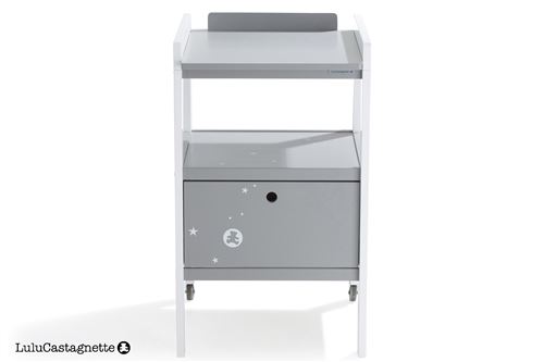 DOUDOU TABLE A LANGER coloris Gris/Blanc