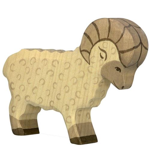 Animaux En Bois Bélier Figurine Holztiger