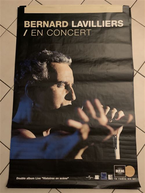 Bernard LAVILLIERS - En Concert Histoire en scène - 80x120cm - Affiche