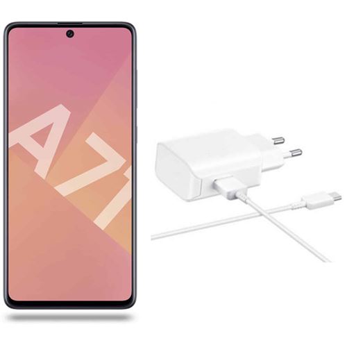 Chargeur pour Samsung Galaxy A71 + Câble USB Type C