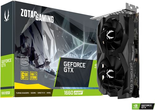 ZOTAC GAMING GeForce GTX 1660 SUPER Twin Fan - Carte graphique - GF GTX 1660 SUPER - 6 Go GDDR5 - PCIe 3.0 x16 - HDMI, 3 x DisplayPort