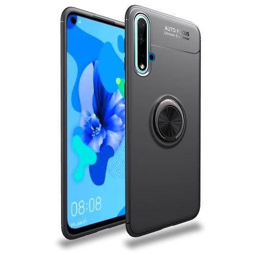 Coque en TPU avec béquille tout noir pour votre Huawei Nova 5/Nova 5 Pro