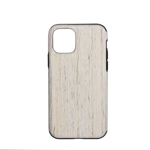 Coque en TPU + PU bois flexible blanc pour votre Apple iPhone 5.8 pouces (2019)