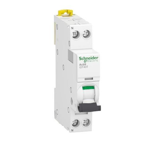 Schneider Electric Blanc Disjoncteur 4A - Idt40t Acti9 - 6Ka - Courbe C - 1P+N