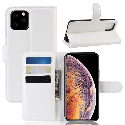 Etui en PU blanc avec support pour Apple iPhone 6.5 pouces (2019)