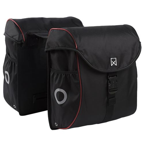 Willex Sacoches de vélo 38 L Noir et rouge 16105