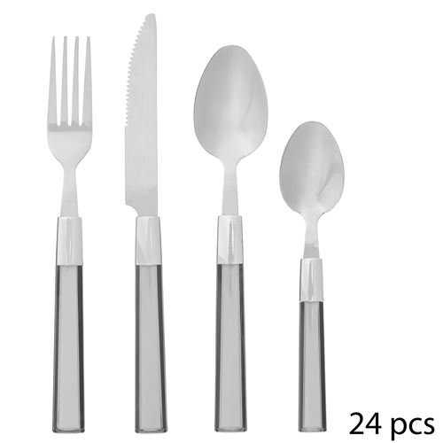 Ménagère Inox 24 Pièces Tamaris Gris
