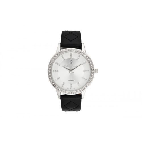 Montre Femme CXL à Quartz Cadran Blanc 36 mm Et Bracelet Noir En PU CXLS18022-S