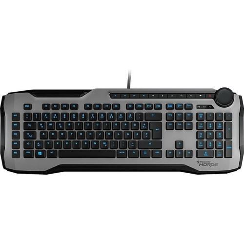 ROCCAT Horde, Standard, Avec fil, USB, Clavier à membrane, QWERTZ, Noir, Blanc