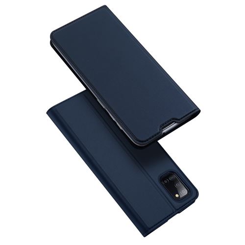 Etui en PU retourner avec porte-carte bleu pour votre Samsung Galaxy A31