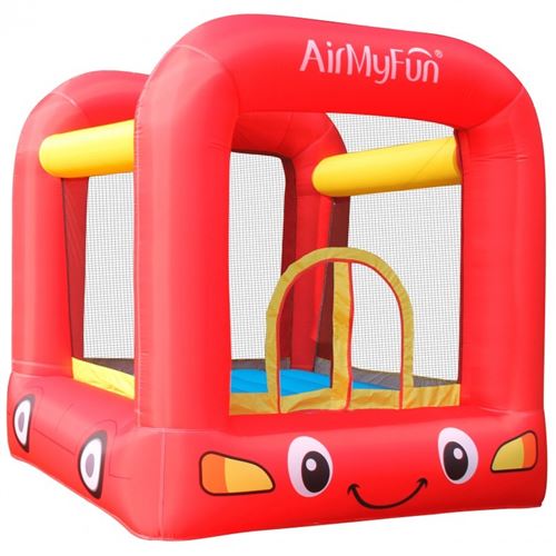 Château Gonflable 2m10 pour Enfants - Aire de jeux, rebonds, trampoline - Jumpy Car - Surface 210x205x200 cm - souffleur et sac de rangement inclus