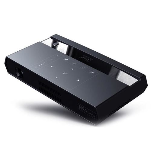 Vidéoprojecteur Portable H96 MAX DLP Projecteur 3000 lumen 4K/Amlogic S912 8 Core/2.4GHz 5GHz WiFi/Android 6.0/2 Go+16 Go/BT 4.1 Noir