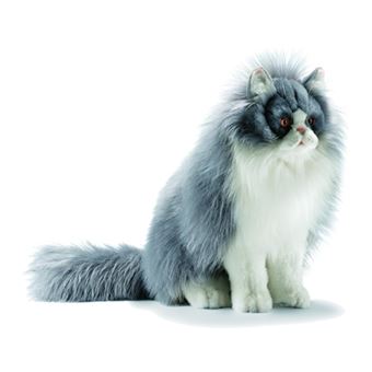Peluche Chat Persan Anima Gris Et Blanc 35cm Animal En Peluche Achat Prix Fnac