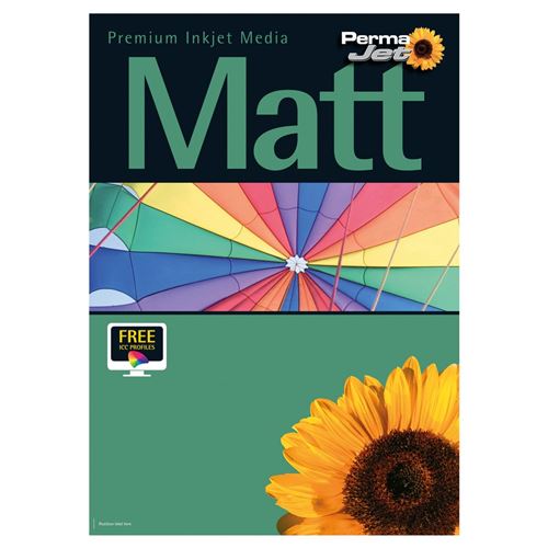 Papier pour imprimante jet d'encre Matt Plus PermaJet 51122 A3 240 g / m²