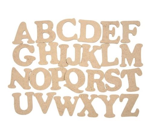 Alphabet en bois - Lettres majuscules - 4 cm - 26 pcs