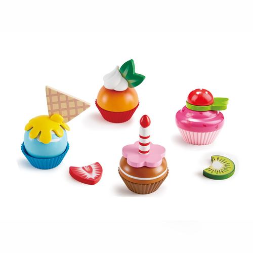 Hape cupcakes toy food 18-pièces